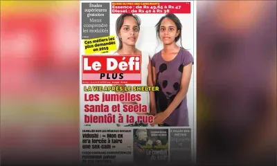 Voici la Une du Défi Plus de ce samedi 12 janvier 2019