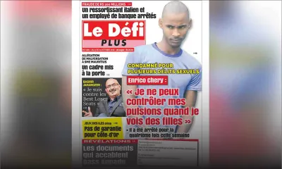 Voici la Une du Défi Plus de ce samedi 13 octobre 2018