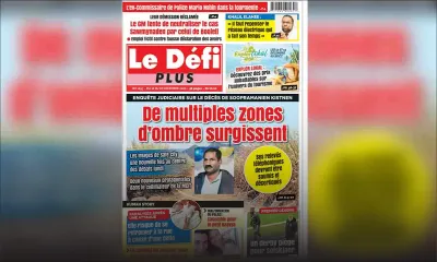Voici la Une du Défi Plus de ce samedi 12 décembre 2020