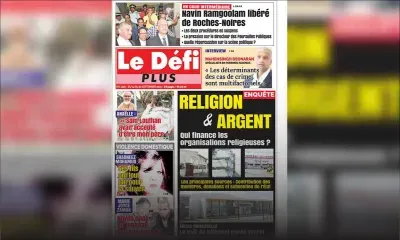 Voici la Une du Défi Plus de ce samedi 14 septembre 2019