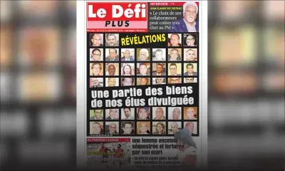 Voici la Une du Défi Plus de ce samedi 15 décembre