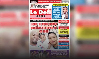 Voici la Une du Défi Plus de ce samedi 16 janvier 2021