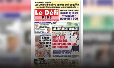 Voici la Une du Défi Plus de ce samedi 21 décembre 2019