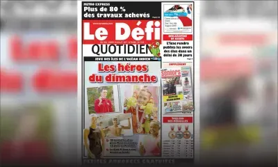 Voici la Une du Defi Quotidien de ce lundi 22 juillet 2019