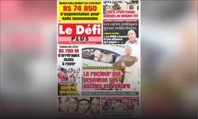 Voici la Une du Défi Plus de ce samedi 23 février 2019