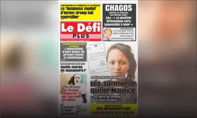 Voici la Une du Défi Plus de ce samedi 25 mai 2019