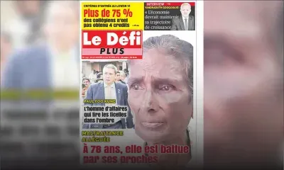 Voici la Une du Défi Plus de ce samedi 26 janvier 2019