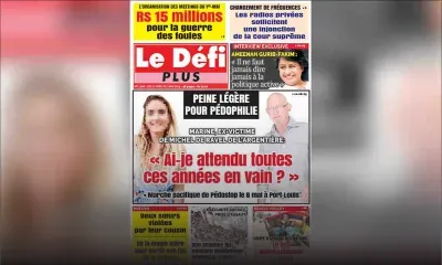 Voici la Une du Défi Plus de ce samedi 27 avril 2019