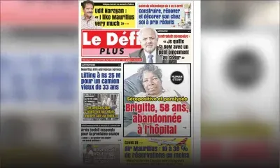 Voici la Une du Défi Plus de ce samedi 29 février 2020