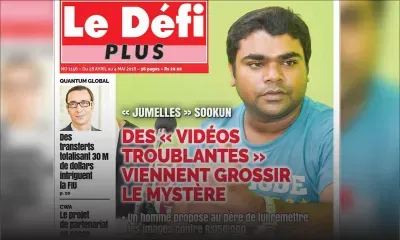 Voici la Une du Défi Plus de ce samedi 28 avril.