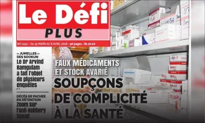 Voici la Une du Défi Plus de ce samedi 31 mars.