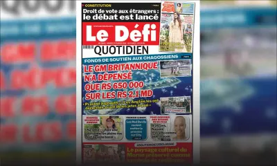 Voici la Une du Défi Quotidien de ce mardi 02 février 2021
