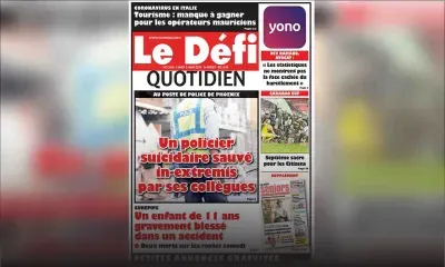 Voici la Une du Defi Quotidien de ce lundi 02 mars 2020