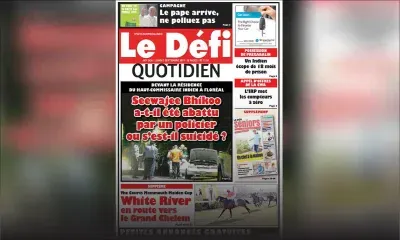 Voici la Une du Defi Quotidien de ce lundi 02 septembre 2019