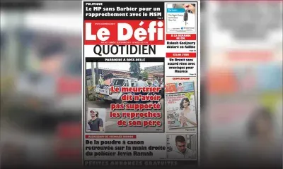 Voici la Une du Defi Quotidien de ce mardi 03 septembre 2019