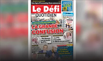 Voici la Une du Défi Quotidien de ce mercredi 03 mars 2021