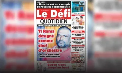 Voici la Une du Defi Quotidien de ce lundi 03 décembre 2018