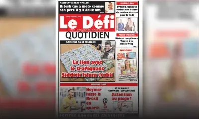 Voici la Une du Defi Quotidien de ce mardi 03 juillet 2018