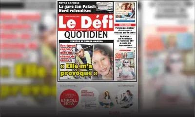 Voici la Une du Défi Quotidien de ce mardi 04 février 2020