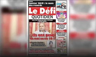 Voici la Une du Defi Quotidien de ce lundi 04 mars 2019