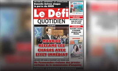 Voici la Une du Defi Quotidien de ce mardi 04 septembre 2018