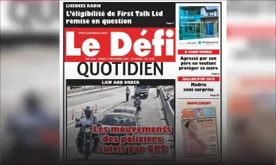 Voici la Une du Defi Quotidien de ce mardi 04 décembre 2018