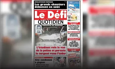 Voici la Une du Defi Quotidien de ce lundi 06 mai 2019