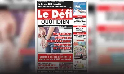 Voici la Une du Defi Quotidien de ce mardi 07 mai 2019