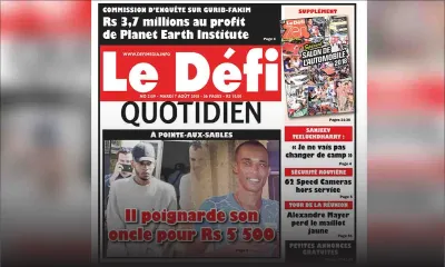 Voici la Une du Defi Quotidien de ce mardi 07 août 2018