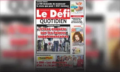 Voici la Une du Défi Quotidien de ce mardi 09 juillet 2019