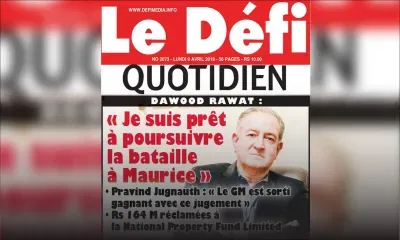 Voici la Une du Defi Quotidien de ce lundi 09 avril