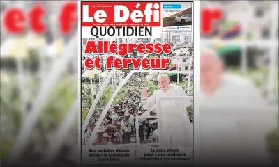 Voici la Une du Defi Quotidien de ce mardi 10 septembre 2019
