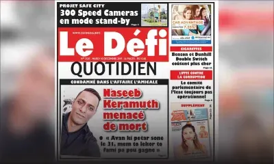 Voici la Une du Défi Quotidien de ce mardi 10 décembre 2019