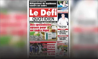 Voici la Une du Defi Quotidien de ce lundi 11 février 2019