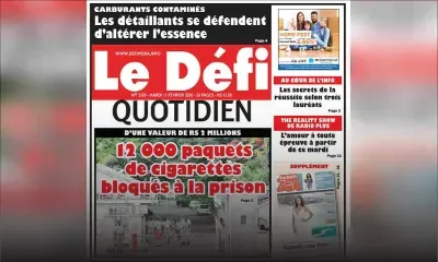 Voici la Une du Défi Quotidien de ce mardi 11 Février 2020