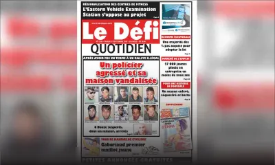 Voici la Une du Defi Quotidien de ce mardi 11 septembre 2018