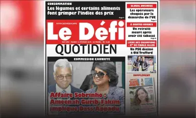 Voici la Une du Defi Quotidien de ce mardi 12 février 2019