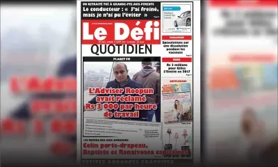 Voici la Une du Defi Quotidien de ce mardi 13 août 2019