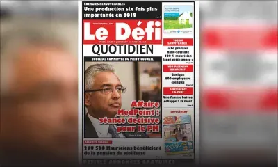 Voici la Une du Defi Quotidien de ce mardi 15 janvier 2019