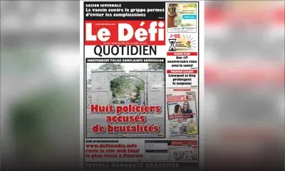 Voici la Une du Defi Quotidien de ce lundi 15 avril 2019