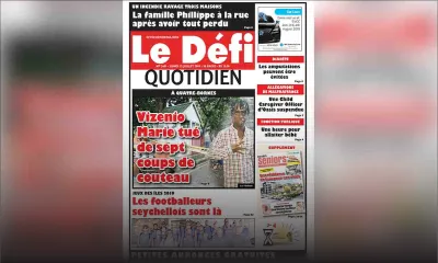 Voici la Une du Defi Quotidien de ce lundi 15 juillet 2019