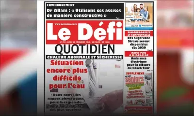 Voici la Une du Défi Quotidien de ce lundi 16 décembre 2019
