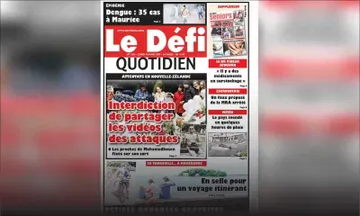 Voici la Une du Defi Quotidien de ce lundi 18 mars 2019