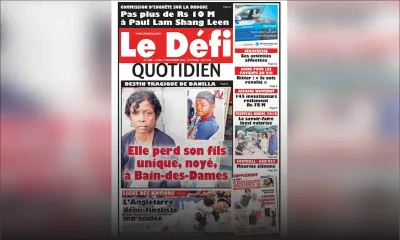 Voici la Une du Défi Quotidien de ce lundi 19 novembre 2018