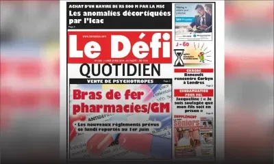 Voici la Une du Défi Quotidien de ce lundi 20 mai 2019