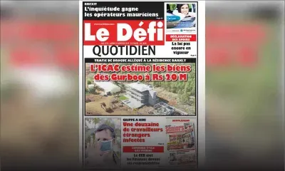 Voici la Une du Defi Quotidien de ce lundi 21 janvier 2019