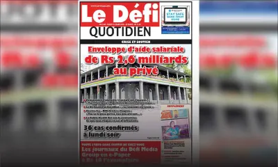 Voici la Une du Defi Quotidien de ce mardi 24 mars 2020