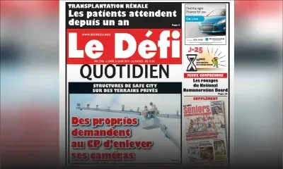 Voici la Une du Defi Quotidien de ce lundi 24 juin 2019