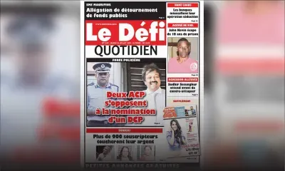 Voici la Une du Defi Quotidien de ce mardi 24 juillet 2018