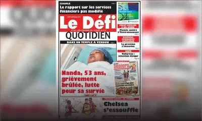 Voici la Une du Défi Quotidien de ce lundi 24 septembre 2018